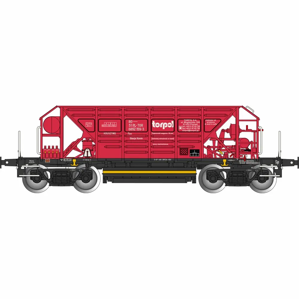 Wagon trémie Facc rouge - Albert Modell 689048 - HO 1/87 - PL-TOR - Ep VI - 2R
