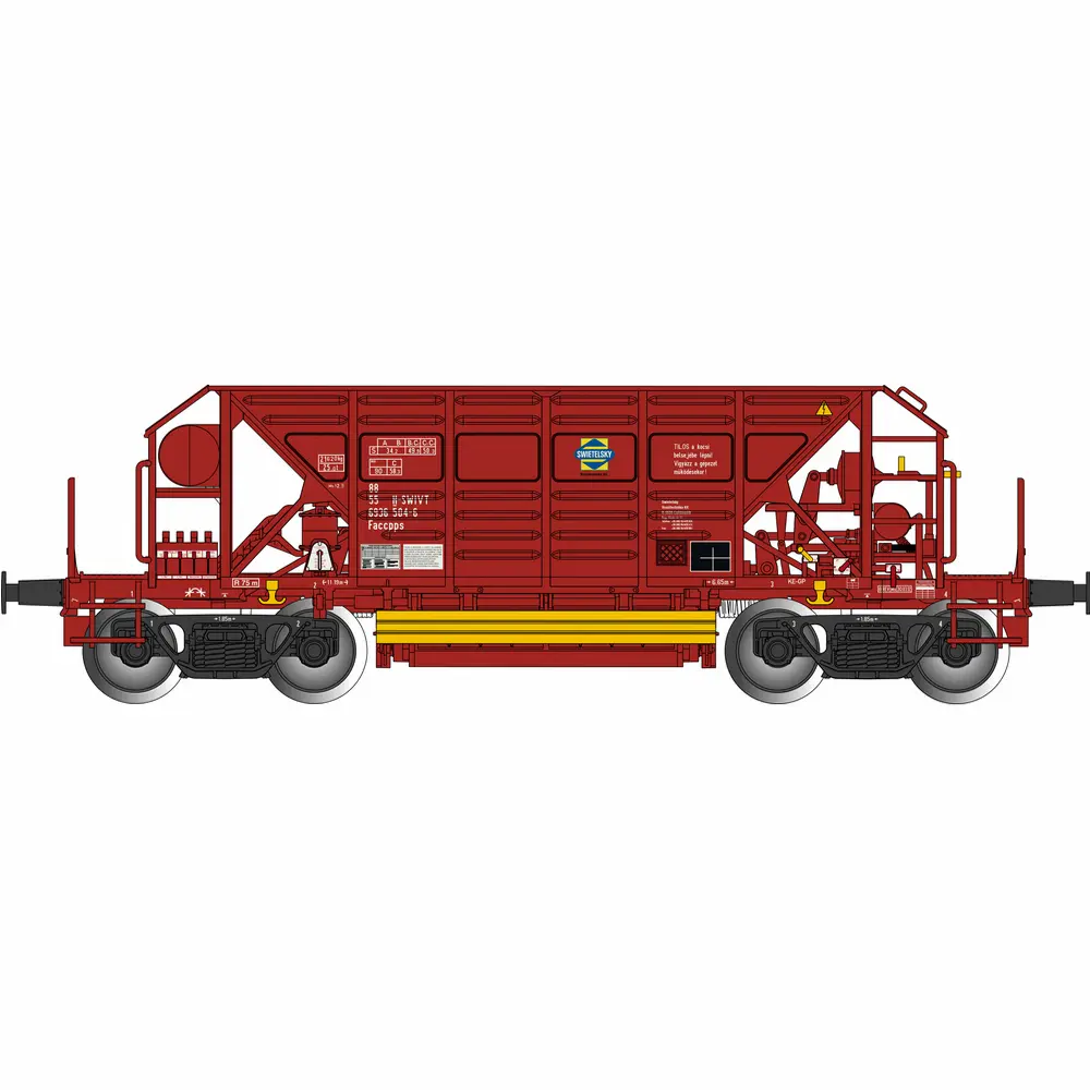 Wagon trémie Faccpps rouge - Albert Modell 693002 - HO 1/87 - H-SWIVT - Ep VI - 2R