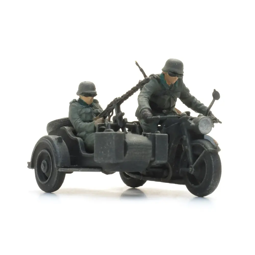 Zündapp avec side-car + 2 figurines - ARTITEC 6870749 - HO 1/87