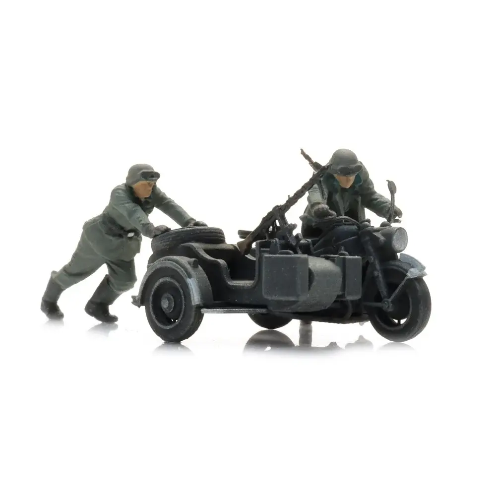 Panne : Zündapp avec side-car + 2 figurines - ARTITEC 6870750 - HO 1/87