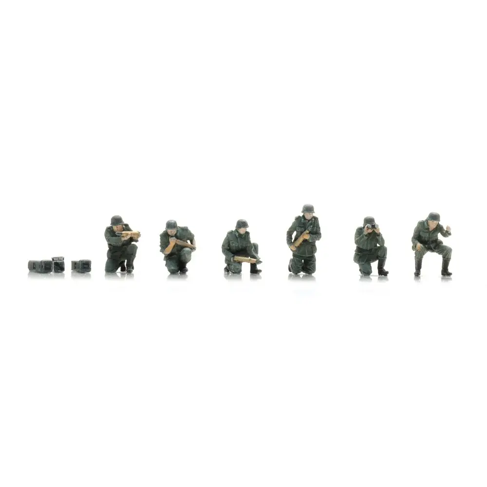Équipage PAK Wehrmacht en action - ARTITEC 5870110 - HO 1/87