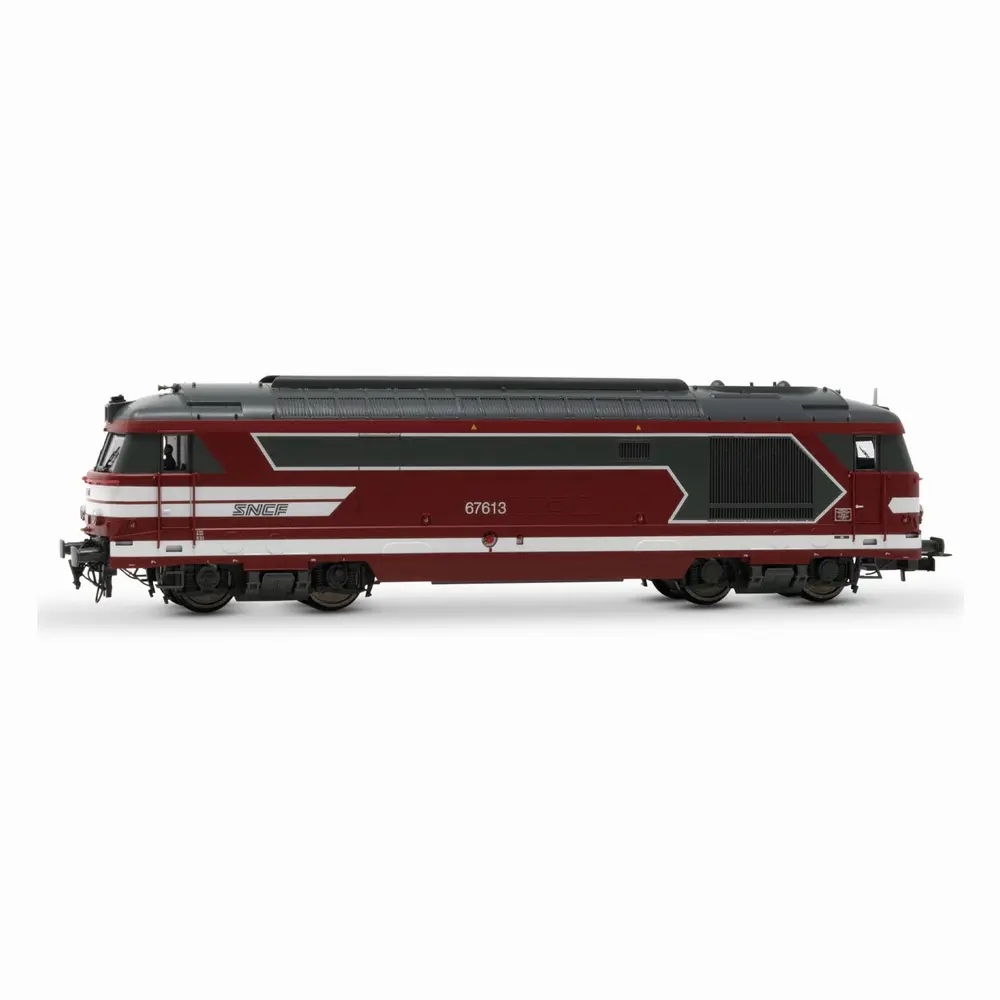 Locomotive diesel BB 67613, livrée Capitole CMR, logo Nouille - Jouef HJ2464 - HO 1/87 - SNCF - Ep VI - Analogique - 2R