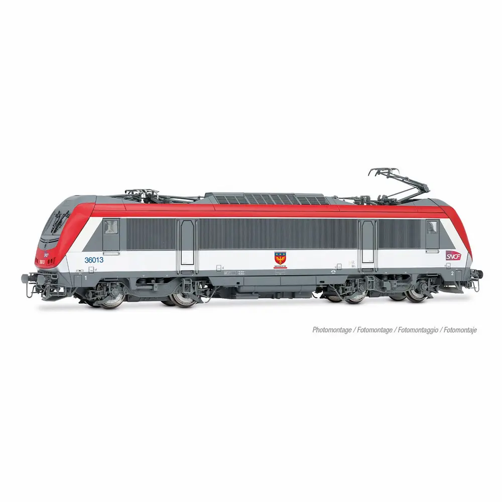 Locomotive électrique tri-tension BB 36013 « Bonnencontre », livrée rouge/argent - Jouef HJ2479 - HO 1/87 - SNCF - Ep VI - Analogique - 2R