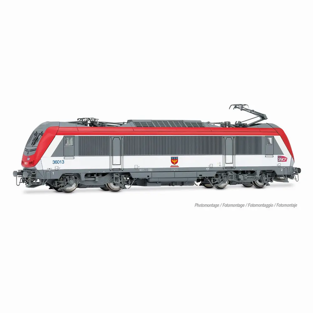 Locomotive électrique tri-tension BB 36013 « Bonnencontre », livrée rouge/argent - Jouef HJ2479S - HO 1/87 - SNCF - Ep VI - Digital sound - 2R