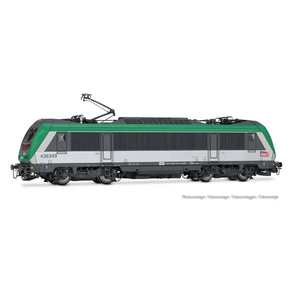 Locomotive électrique BB 36349, livrée « FRET », avec SCMT pour l’Italie - Jouef HJ2480 - HO 1/87 - SNCF - Ep VI - Analogique - 2R