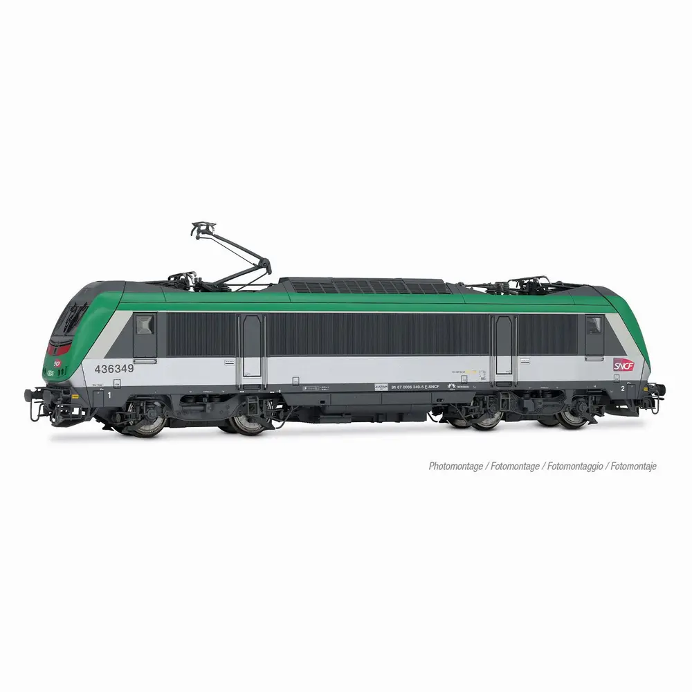 Locomotive électrique BB 36349, livrée « FRET », avec SCMT pour l’Italie - Jouef HJ2480S - HO 1/87 - SNCF - Ep VI - Digital sound - 2R 