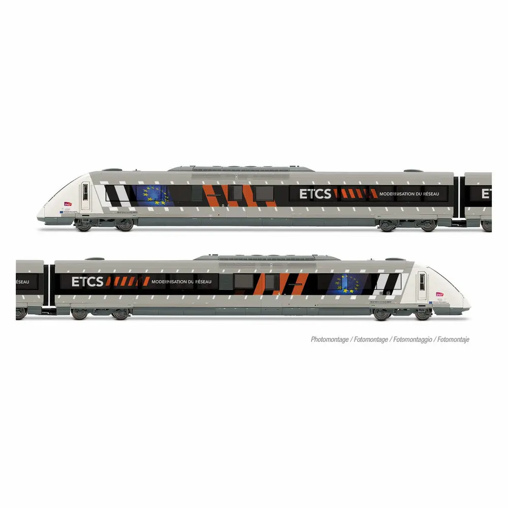 Autorail diesel bicaisse X 72500, véhicule d'essai ETCS - Jouef HJ2481 - HO 1/87 - SNCF - Ep VI - Analogique - 2R