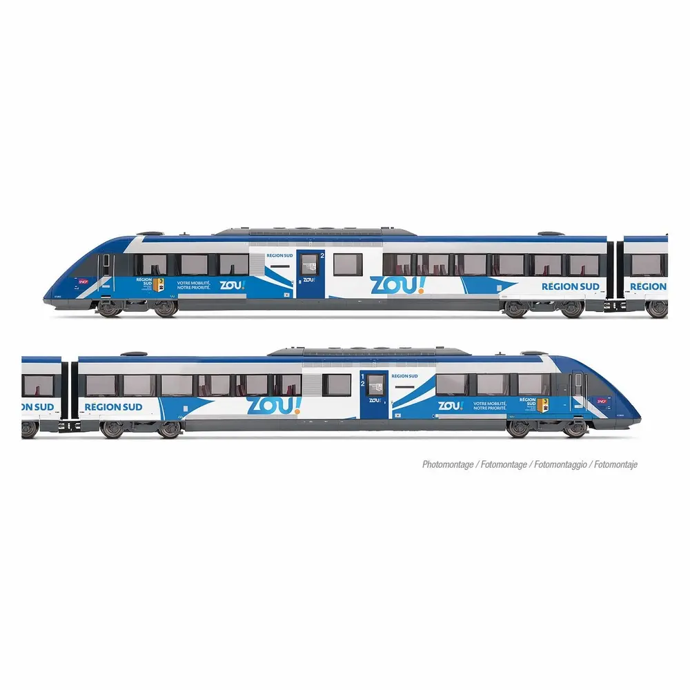 Autorail diesel bicaisse X 72500 « PACA ZOU » - Jouef HJ2482 - HO 1/87 - SNCF - Ep VI - Analogique - 2R
