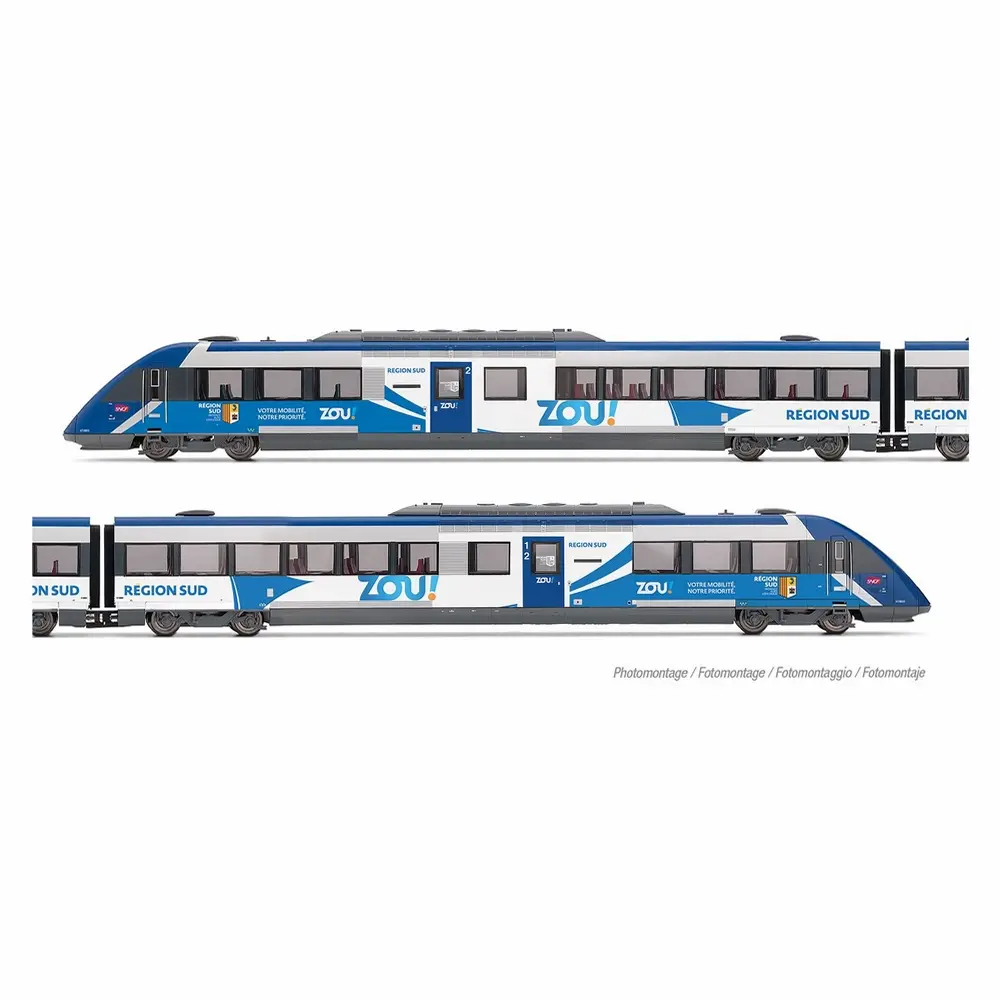 Autorail diesel bicaisse X 72500 « PACA ZOU » - Jouef HJ2482S - HO 1/87 - SNCF - Ep VI - Digital Sound - 2R