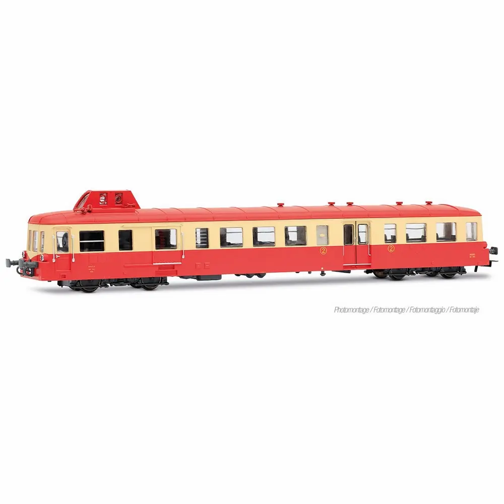 Autorail diesel X 3800, rouge et crème à toit rouge - Jouef HJ2623 - HO 1/87 - SNCF - Ep III-IV - Analogique - 2R