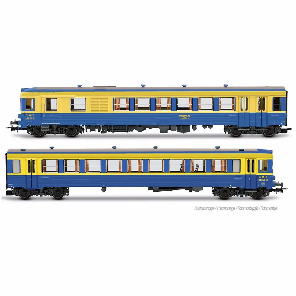 Autorail diesel EAD X 94630 « Cannes-Ranguin », livrée bleue/jaune - Jouef HJ2626 - HO 1/87 - SNCF - Ep IV - Analogique - 2R 