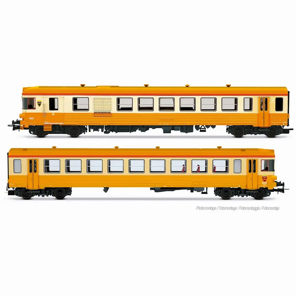 Autorail diesel bicaisse X 4790, livrée orange/grise - Jouef HJ2627 - HO 1/87 - SNCF - Ep IV - Analogique - 2R