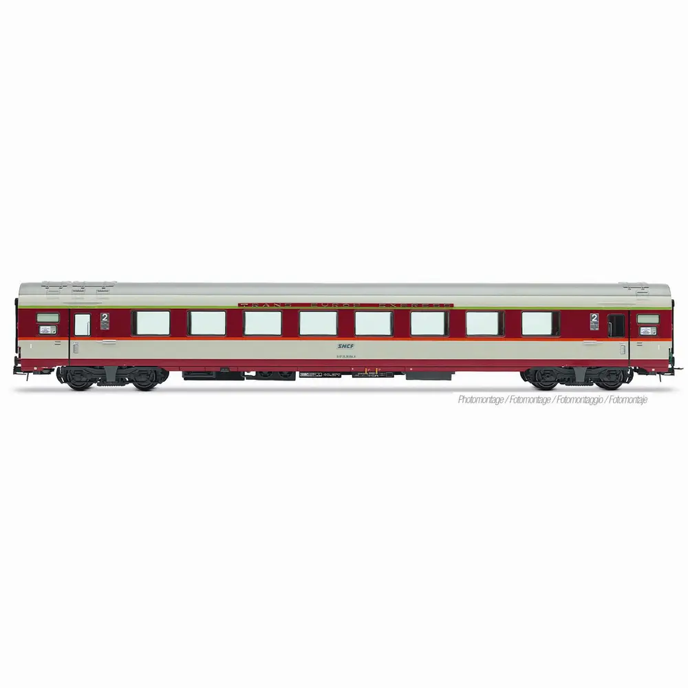 Voiture complémentaire « Le Capitole » 1985, B8tu (ex-A8tu) - Jouef HJ4204 - HO 1/87 - SNCF - Ep IV - 2R