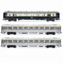 Coffret de 3 voitures « Sud Express », voiture-salon CIWL + 2 x DEV Inox courtes [2/2] - Jouef HJ4214 - HO 1/87 - SNCF - Ep III-IV - 2R