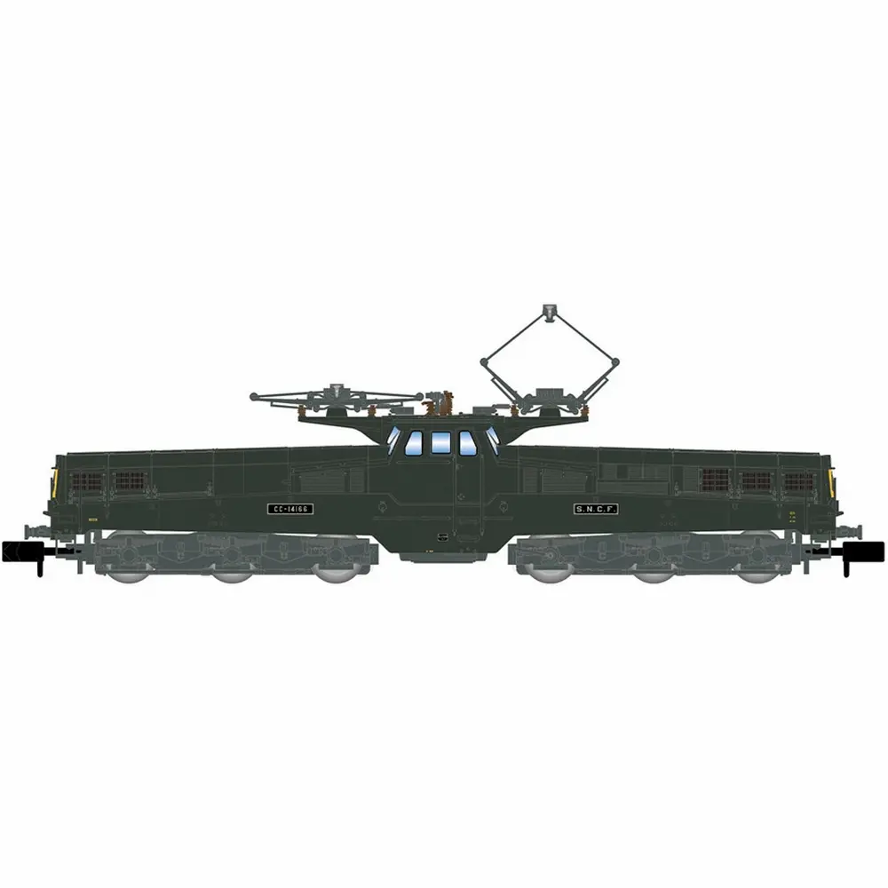 Locomotive électrique CC 14166 en livrée verte/jaune, version fin de carrière, 4 lampes modernes - Arnold HN2582S - N 1/160 - SNCF - Ep IV - Digital sound - 2R