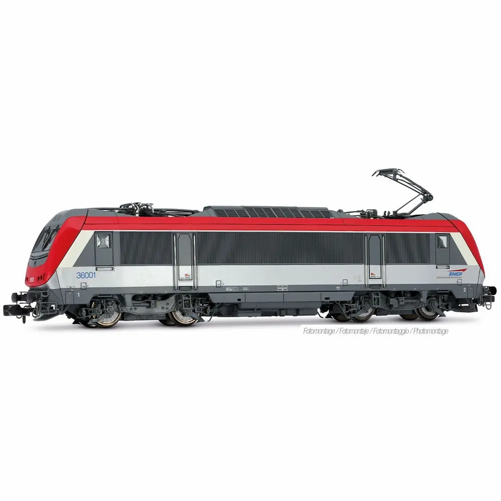Locomotive électrique BB 36001, livrée argent/rouge avec logo « Casquette » - Arnold HN2681S - N 1/160 - SNCF - Ep V - Digital sound - 2R
