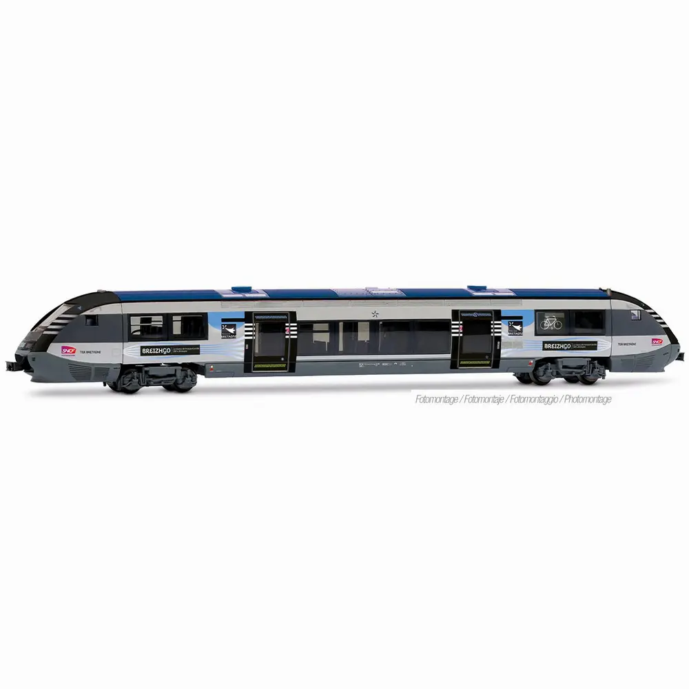 Autorail diesel X 73500 « TER Bretagne », nouvelle livrée « BREIZHGO » - Arnold HN2684 - N 1/160 - SNCF - Ep VI - Analogique - 2R