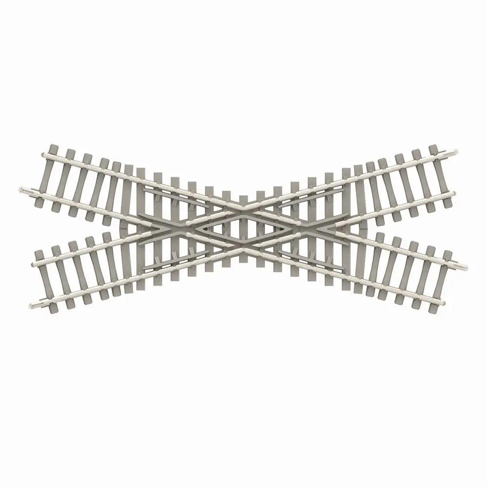 Croisement - 30° avec traverses en béton, longueur : 104,2 mm - Minitrix 14558 - N 1/160 - 2R