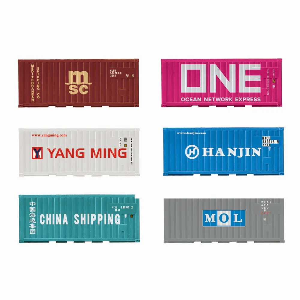 6 conteneurs de 20 pieds - Minitrix 66589 - N 1/160 - Ep VI