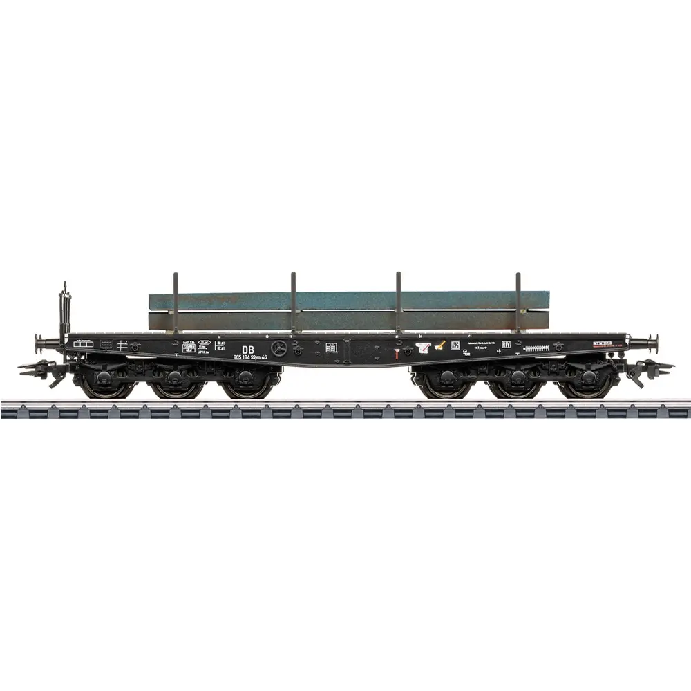 Wagon plat robuste SSym 46 pour le transport de charges lourdes - Märklin 48678 - HO 1/87 - DB - Ep III - 3R