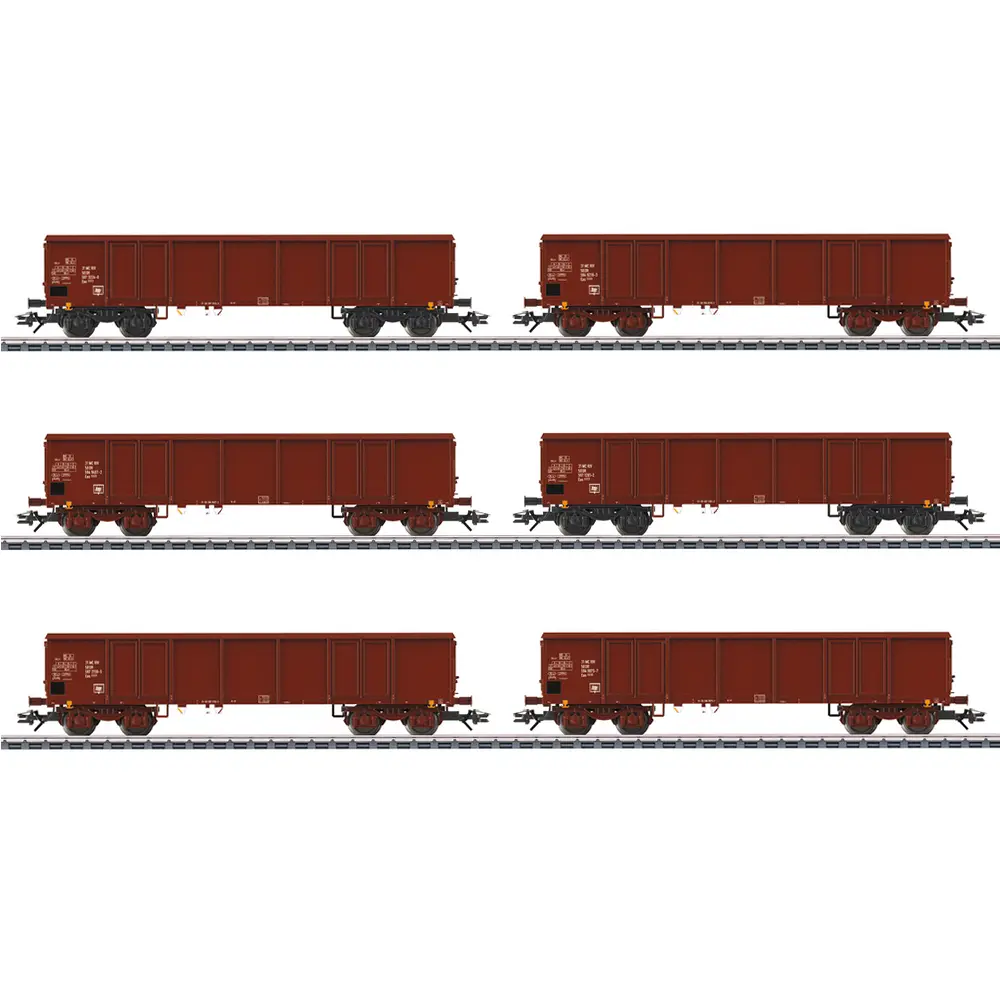Set de 6 wagons tombereaux Eas 5949 et 5971 - Märklin 46919 - HO 1/87 - DR - Ep IV-V - 3R