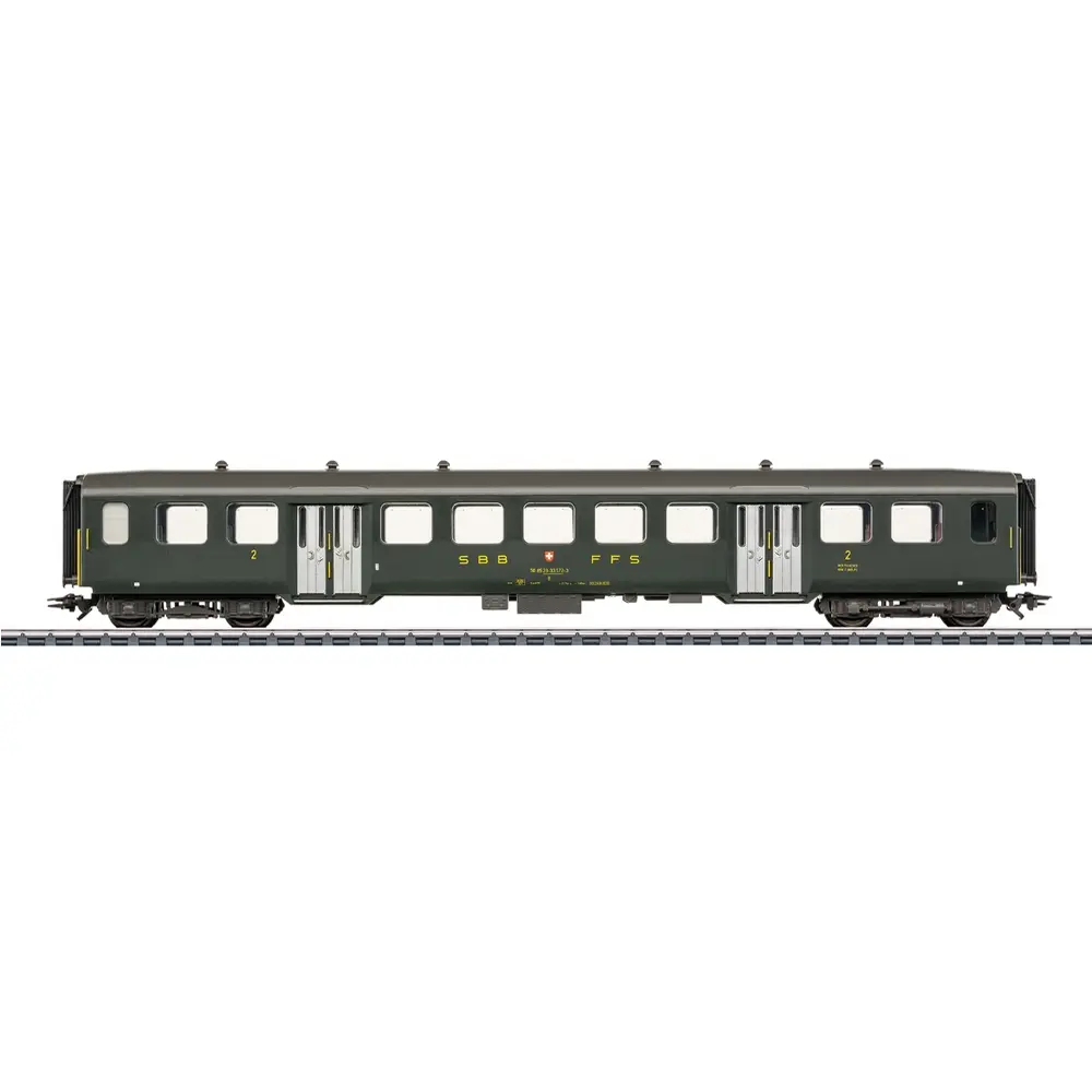Voiture voyageurs en acier léger 2de classe - Märklin 43373 - HO 1/87 - CFF/SBB/FFS - Ep IV - 3R