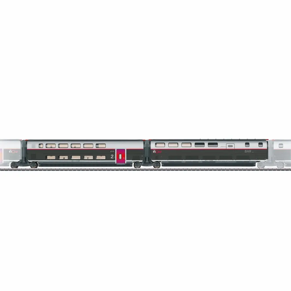 Set de 2 voitures complémentaires pour le TGV INOUI, série 3 - Märklin 43448 - HO 1/87 - SNCF - Ep VI - 3R