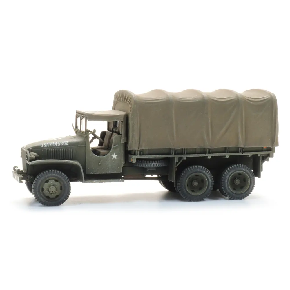 GMC CCKW-353 US Army avec bâche - ARTITEC 1870214 - HO 1/87