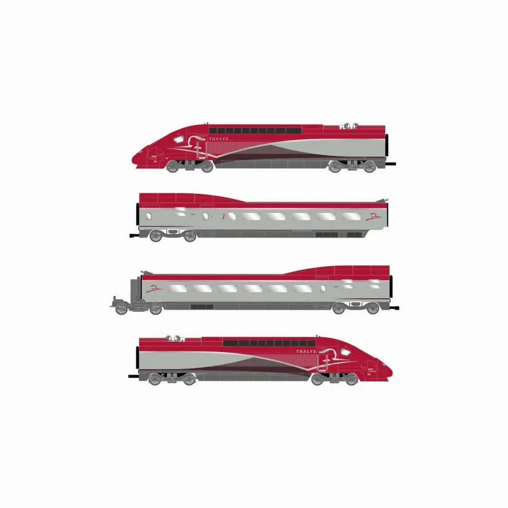 Coffret EuroStar PBA 4 éléments - 2ème re-décoration - Jouef HJ2483S - HO 1/87 - Ep VI - Digital Sound - 2R