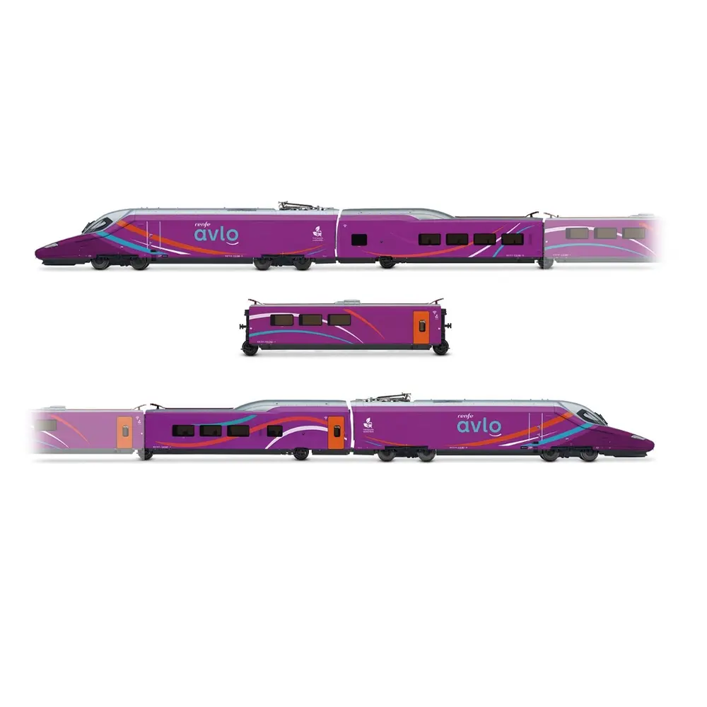 Rame de base de 5 unités du train à grande vitesse « AVLO », livrée violette - Electrotren HE2031S - HO 1/87 - RENFE - Ep VI - Digital sound - 2R