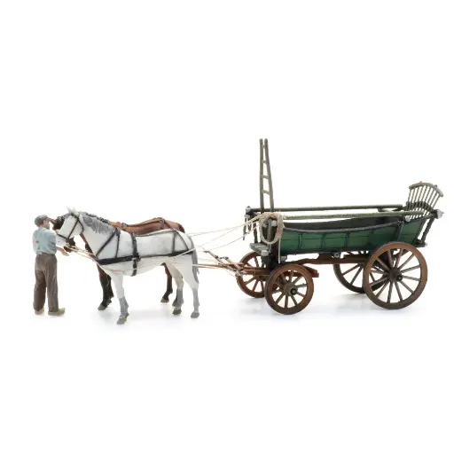 [AR387.599] Chariot à foin d'Europe du Nord + figurine - Artitec 387.599 - HO 1/87 