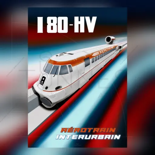 [8TAEROTRI80] Poster L'aérotrain i80-HV - 800Tonnes AEROTRI80