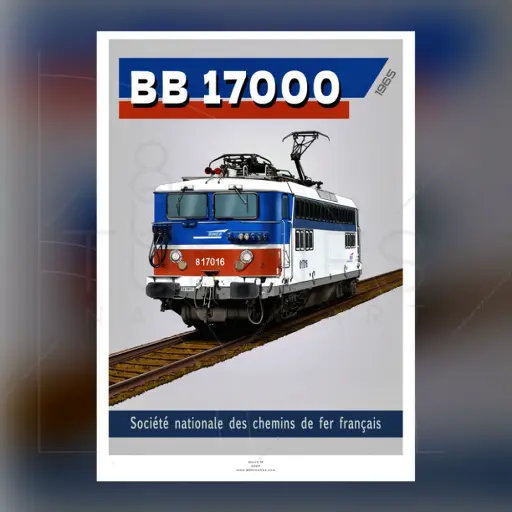 [8TBB17000] Poster Locomotive BB 17000 - A2 42.0 x 59.4 cm - 800 tonnes 8TBB17000