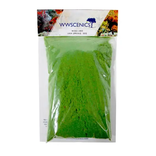 [WSG1003] Gazon statique 1 mm Printemps 50 g - wwscenics WSG1003