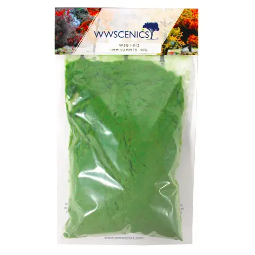 [WSG1012] Gazon statique 1 mm Été 50 g - wwscenics WSG1012