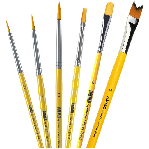 [AM4601151] 6 pinceaux de modelage de base - Ammo 4601151 - Échelle universelle