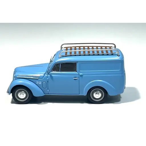 [RECB208] Voiture Renault Juvaquatre Fourgon tôlé bleu - REE CB 208 - HO 1/87 