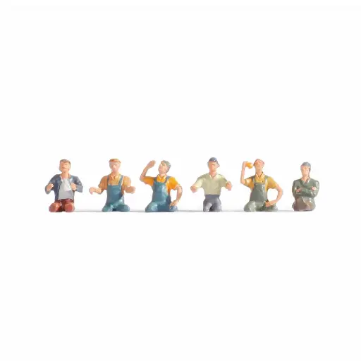 [NO15244] Pack de 6 personnages Chauffeurs et copilotes de camions - Noch 15244 - HO 1/87