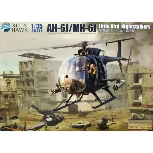 [KIKH50003] Hélicoptère AH-6J/MH-6J "LITTLE BIRD NIGHTSTALKERS" SOMALIE (Mogadiscio) 1993 - Kitty hawk KH50003 - 1/35 