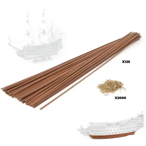 [OCPR002-PF] Pack bordé en acajou – Maquette Soleil Royal - Occre PR002-PF 
