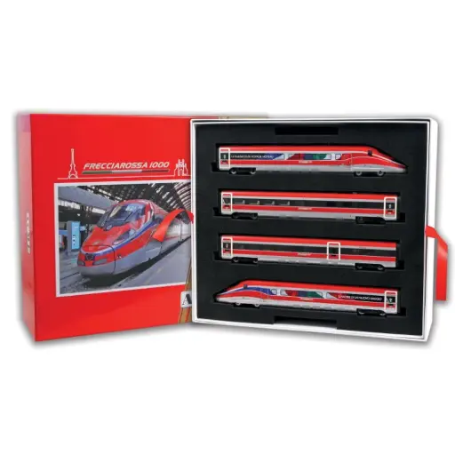 [AC79205] Set complet ETR 400 en 8 éléments Frecciarossa, version « francisée » - Acme 79205 - HO 1/87 - FS - Ep.VI - DCC sound - 2R