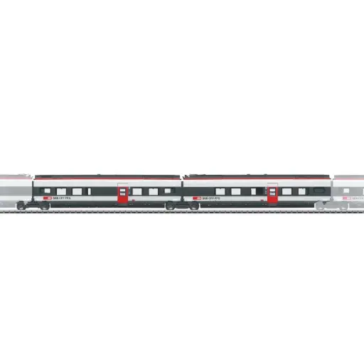 Coffret de 2 voitures complémentaires 1 pour le RABe 501 022 Giruno - Märklin 43451 - HO 1/87 - SBB - Ep VI - 3R
