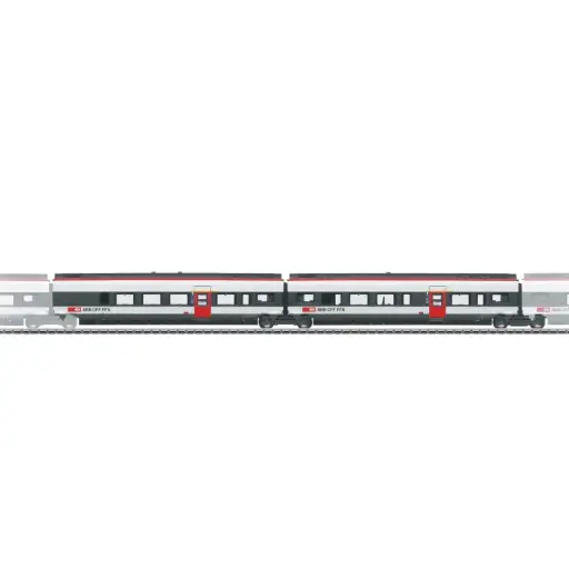 [MA43453] Coffret de 2 voitures complémentaires 3 pour le RABe 501 022 Giruno - Märklin 43453 - HO 1/87 - SBB - Ep VI - 3R