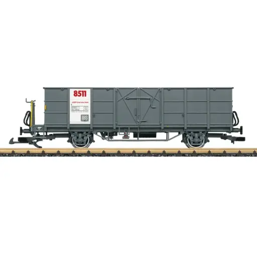[LG40881] Wagon à bords hauts 8511 - LGB 40881 - G 1/22,5 - RhB - EP.VI - 2R