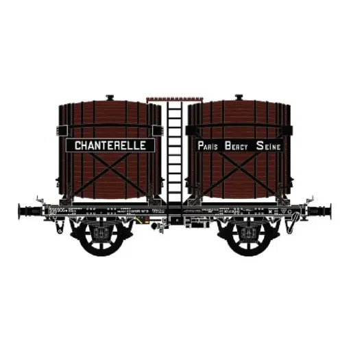 [LS30562] Wagon citerne OCEM 19 Bi-foudres, brun, CHANTERELLE - LS Models 30562 - HO 1/87 - SNCF - EP.IIIa - 2R