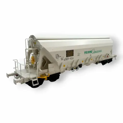 [AL065326] Wagon trémie Tapps blanc "Trans Engrais" - Albert Modell 065326 - HO 1/87 - SNCF - Ep V - 2R