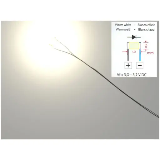 [MA040201] 10 lumières LED blanc chaud précâblée - Mafen 040201 - Échelle universelle