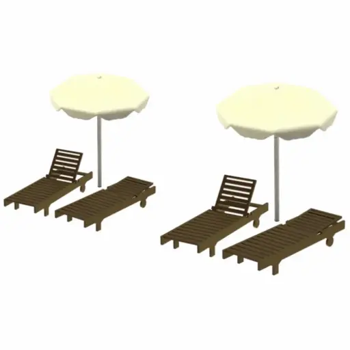[MA211126] Chaises longues en bois et parasol - Mafen 211126 - N 1/160