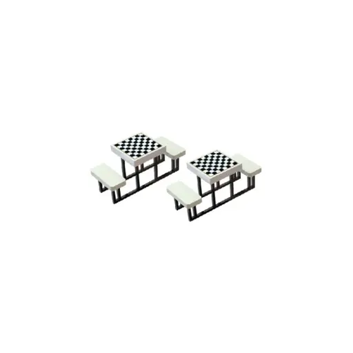 [87T221058] 2 tables d'échecs d'extérieur - 87Train 221058 - HO 1/87