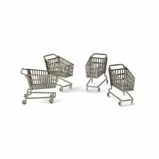 [87T221099] 4 caddies - 87Train 221099 - HO 1/87